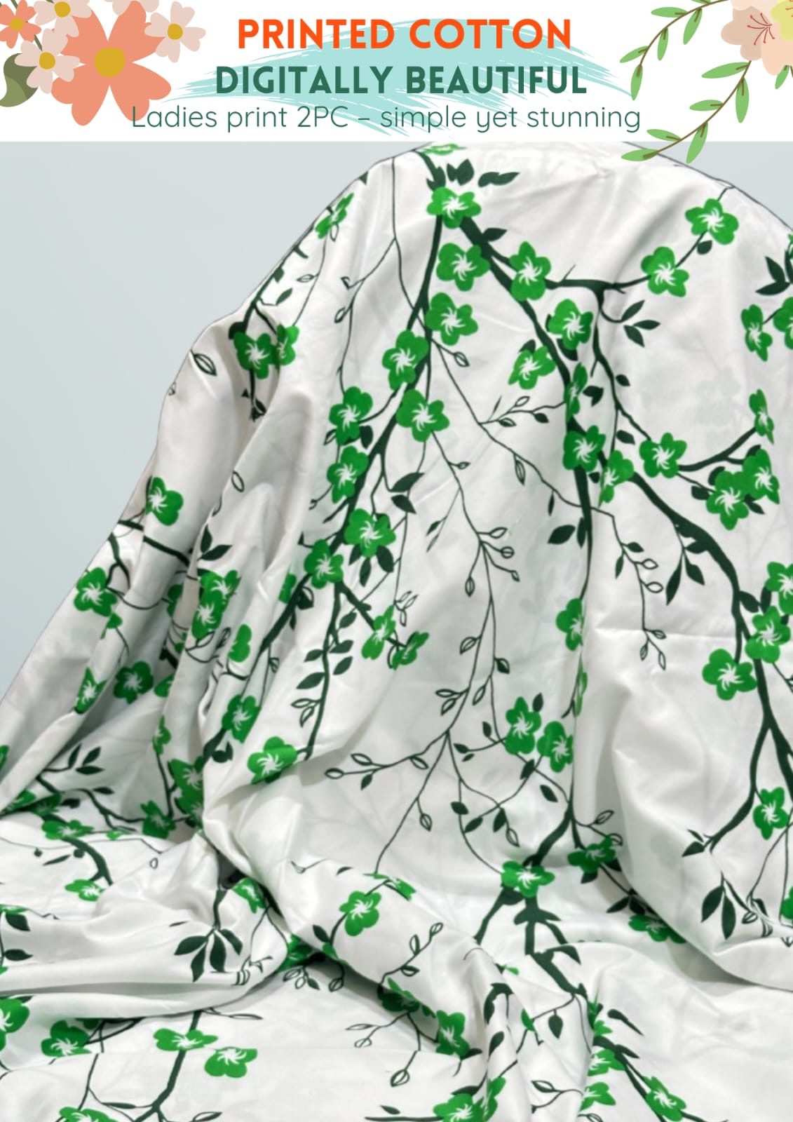 2 Piece Printed Cotton