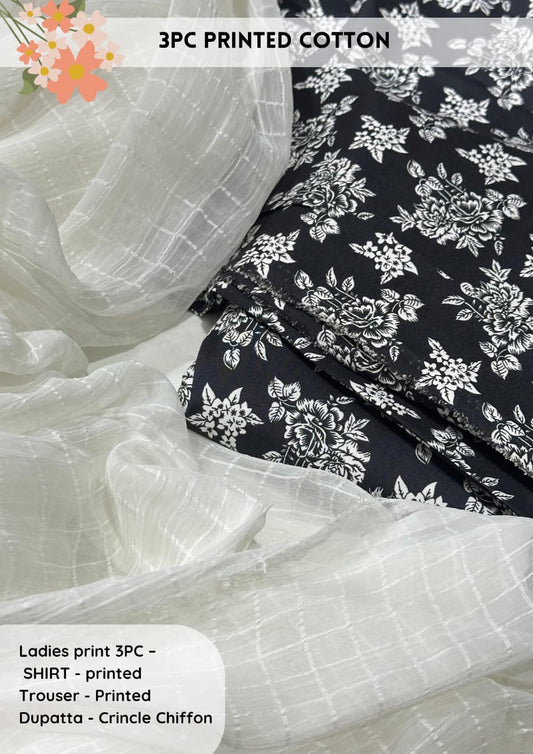 3pc Cotton Suit For Mid Season