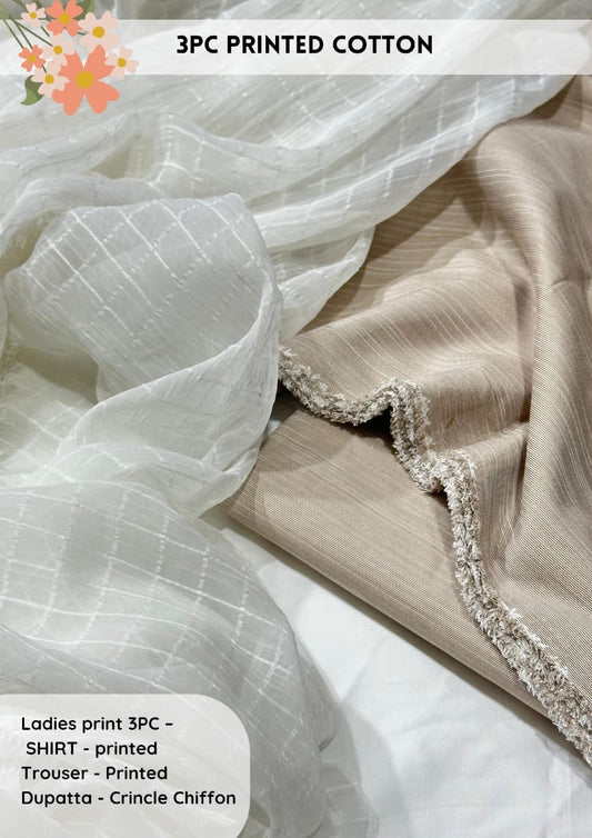3pc Cotton Suit For Mid Season