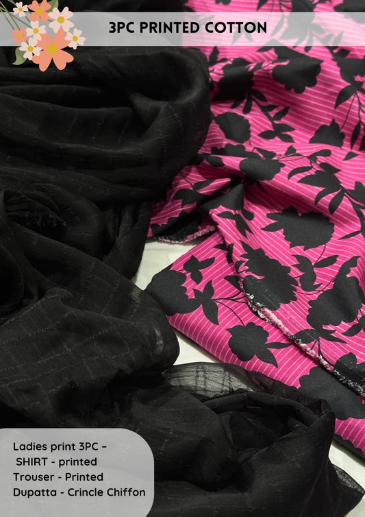 3pc Cotton Suit For Mid Season