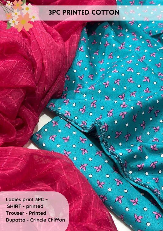 3pc Cotton Suit For Mid Season