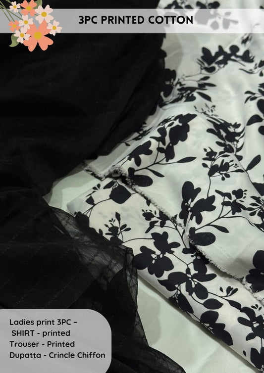 3pc Cotton Suit For Mid Season
