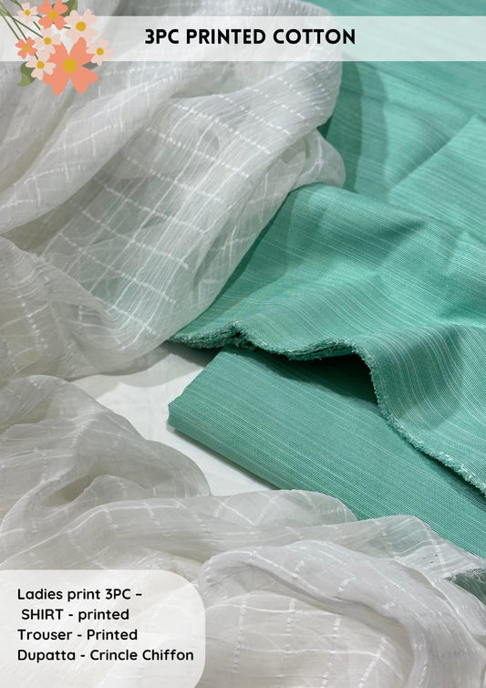 3pc Cotton Suit For Mid Season