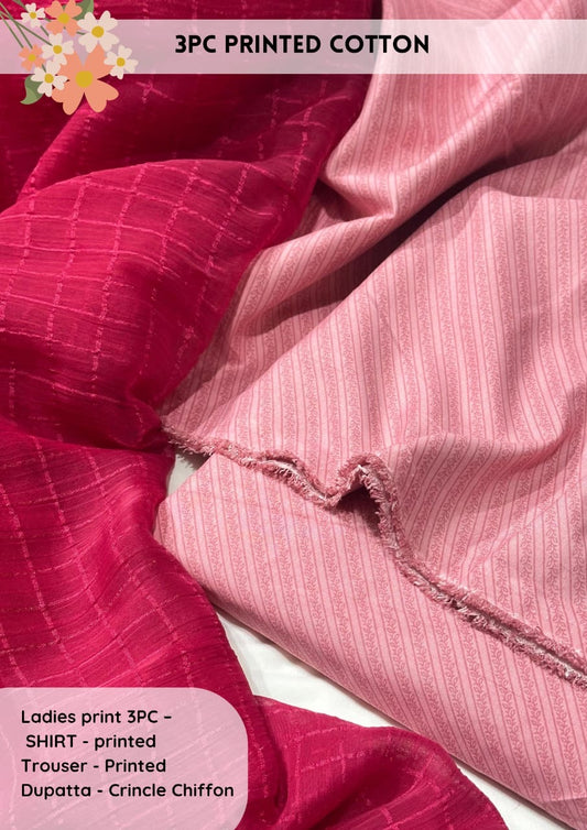 3pc Cotton Suit For Mid Season
