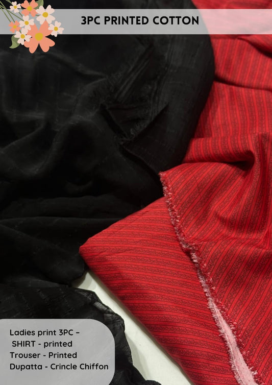 3pc Cotton Suit For Mid Season