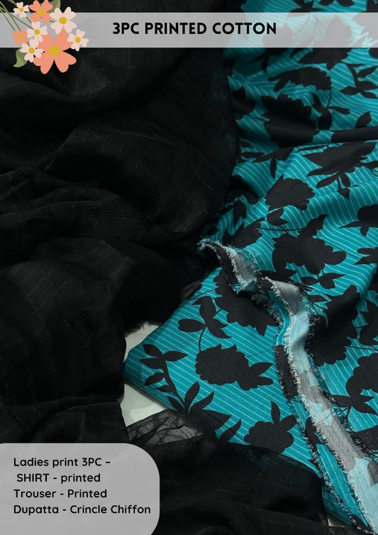 3pc Cotton Suit For Mid Season