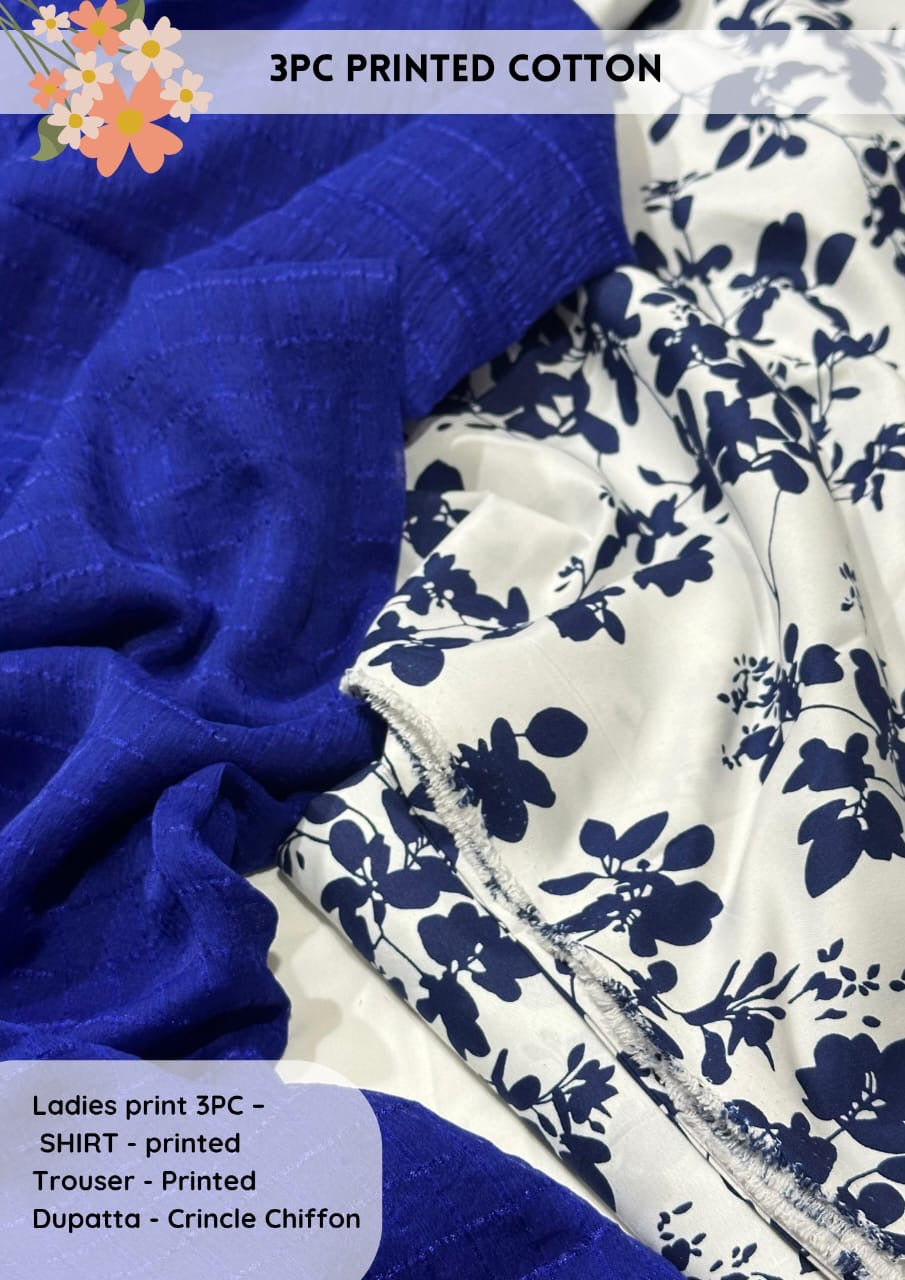3pc Cotton Suit For Mid Season