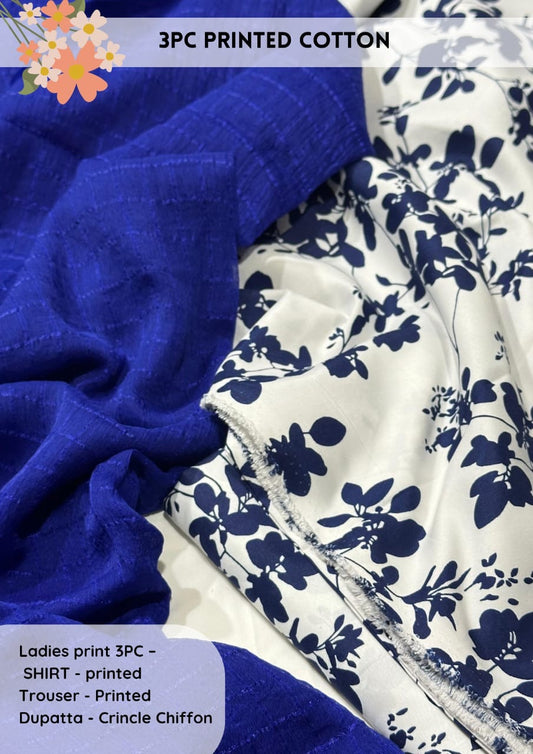 3pc Cotton Suit For Mid Season