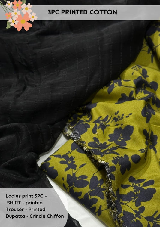 3pc Cotton Suit For Mid Season