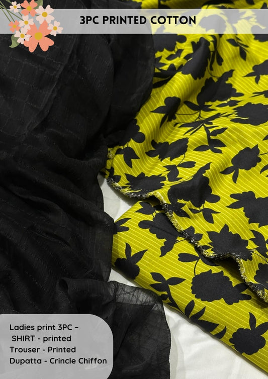 3pc Cotton Suit For Mid Season