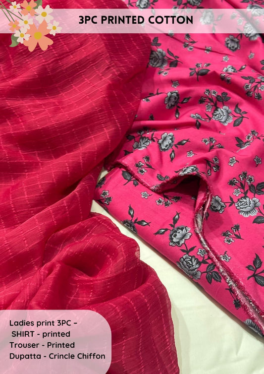 3pc Cotton Suit For Mid Season
