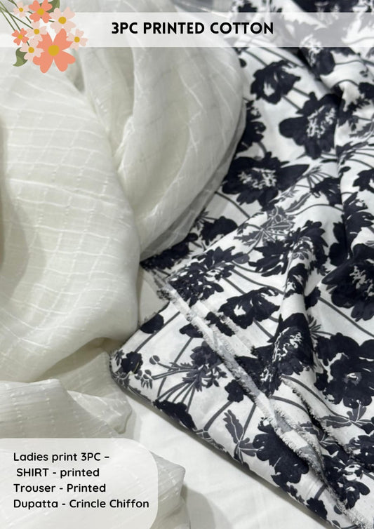 3pc Cotton Suit For Mid Season