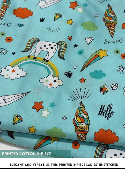 2 Piece Printed Cotton